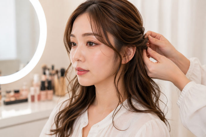 簡単ヘアアレンジ